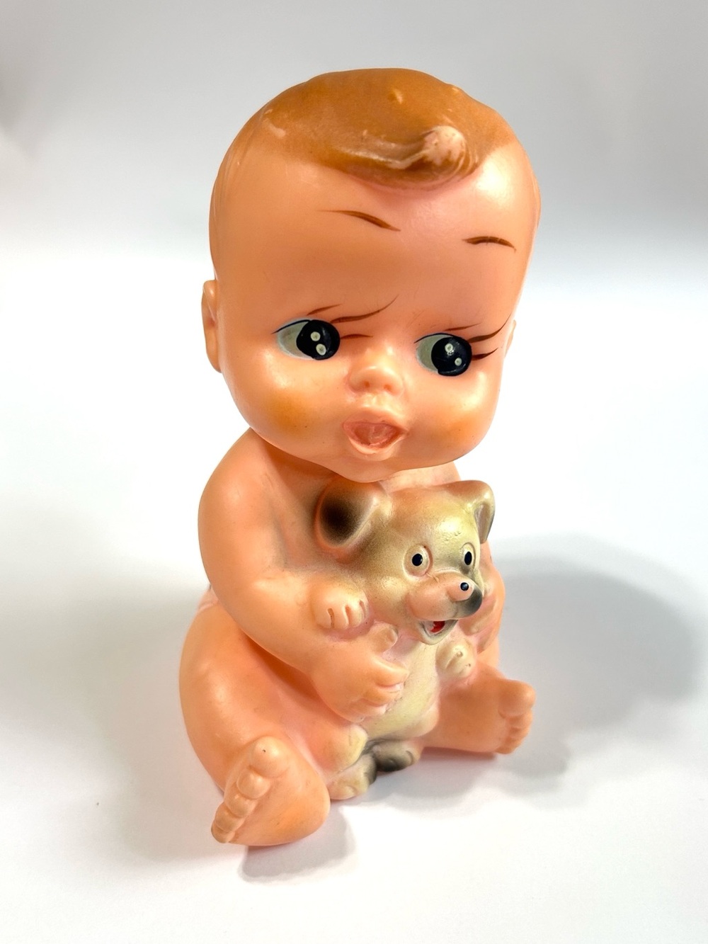 Vintage 1960’s Rubber Squeak Doll Made in Korea Kewpie Doll